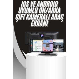 4K 10.2 Inch Dual Camera Car Multimedia Screen CarPlay Wireless Compatible with All Devices