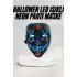 Neon Mask with Led Light Halloween Mask Scary Horror Mask