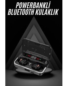 Bluetooth Headset with Digital Charging Indicator, Powerbank, Wireless Earbuds with Bass Feature, 5.1 Microphone