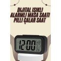 Digital Table Clock Calendar with Thermometer Alarm Clock LED Display Battery Powered