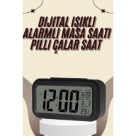 Digital Table Clock Calendar with Thermometer Alarm Clock LED Display Battery Powered