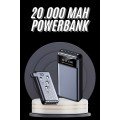 Android and IOS Compatible Powerbank with Fast Charging Feature, 20,000 Mah Digital Display, USB Port Android and IOS Compatible Powerbank with Fast Charging Feature, 20,000 Mah Digital Display, USB Port