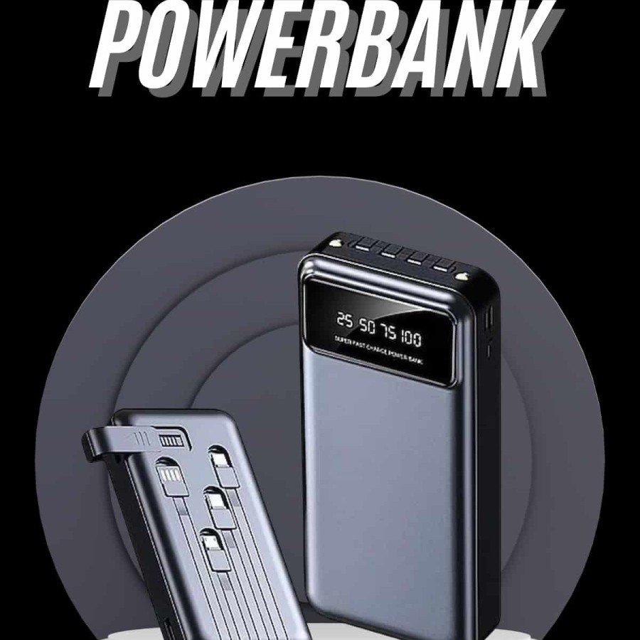 Android and IOS Compatible Powerbank with Fast Charging Feature, 20,000 Mah Digital Display, USB Port Android and IOS Compatible Powerbank with Fast Charging Feature, 20,000 Mah Digital Display, USB Port