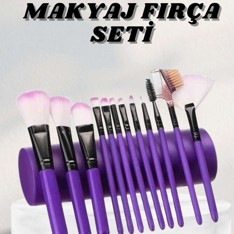Makeup Brush 12 Piece Set Soft Tip Lightweight and Portable Bag Suitable for Eye Makeup