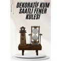 Souvenir Retro Wooden Lighthouse Hourglass Figurine