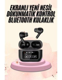 In-Ear Bluetooth Headset with Screen Listening to Music Answering Calls Black