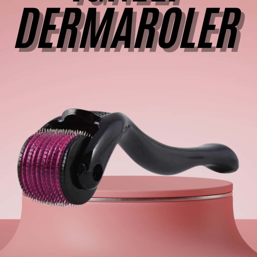 Derma Roller Titanium Tip 540 Needle 1 Mm Hair Beard Removal And Skin Care Massage Tool