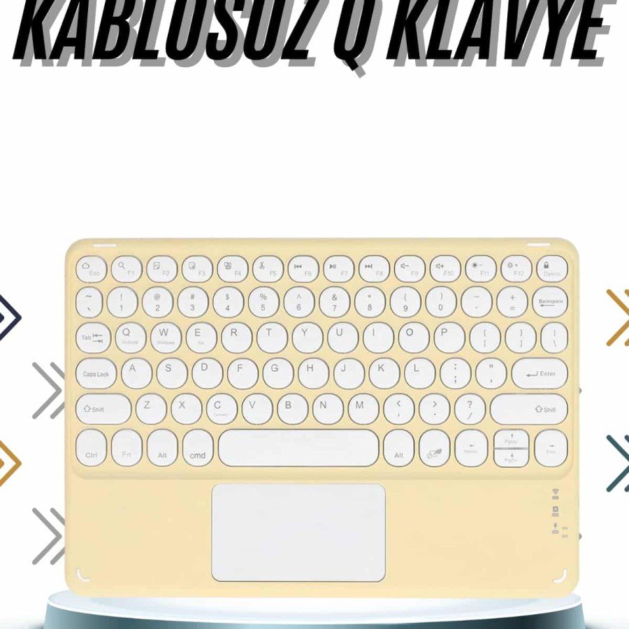 Android and IOS Compatible Bluetooth Keyboard Touchpad Slim Wireless Wifi Q Keyboard