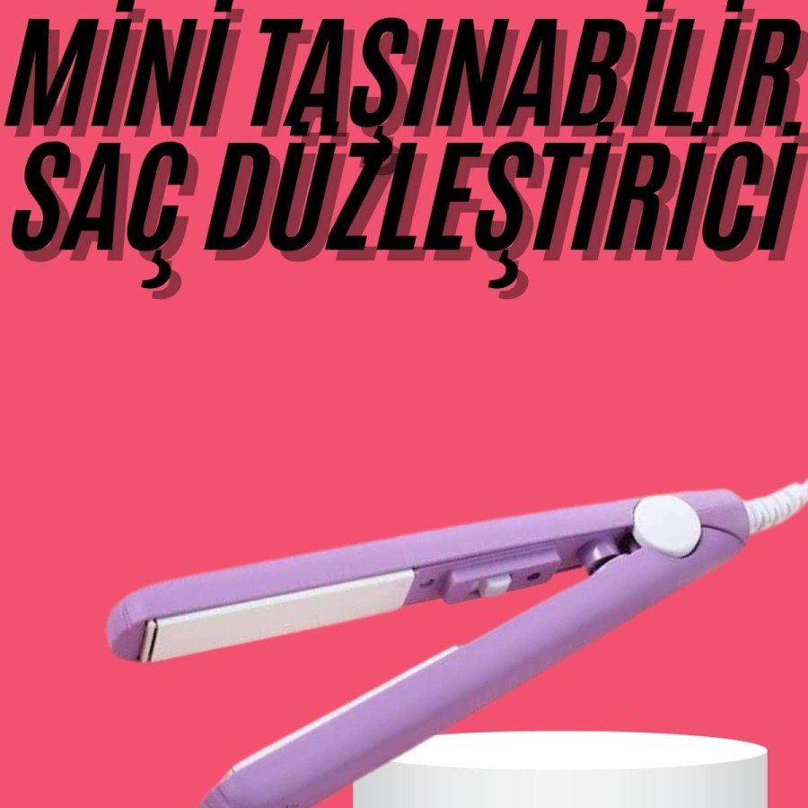 Hair Straightener Smooth Shine Travel Type Portable Ceramic Coating