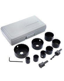 11 Piece Punch Set Wood Cutting Saw Drill Bit Set Drywall Ceiling Cutting