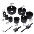 11 Piece Punch Set Wood Cutting Saw Drill Bit Set Drywall Ceiling Cutting 11 Piece Punch Set Wood Cutting Saw Drill Bit Set Drywall Ceiling Cutting