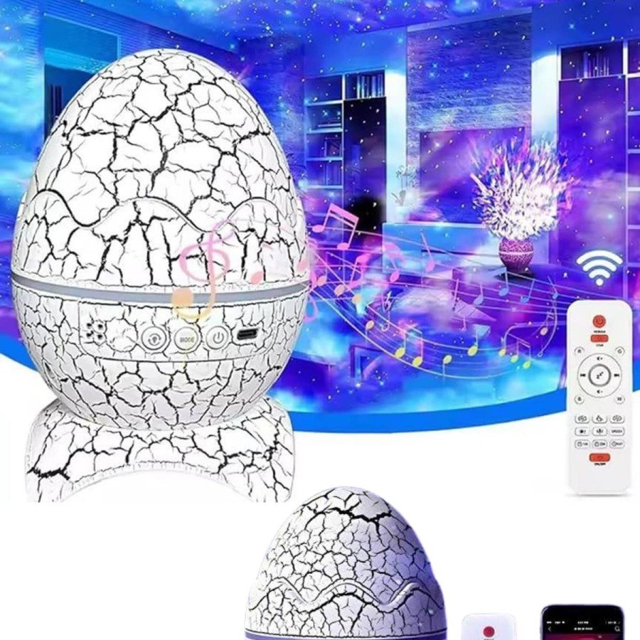 Bluetooth Speaker Dinosaur Egg Night Table Lamp Projector
