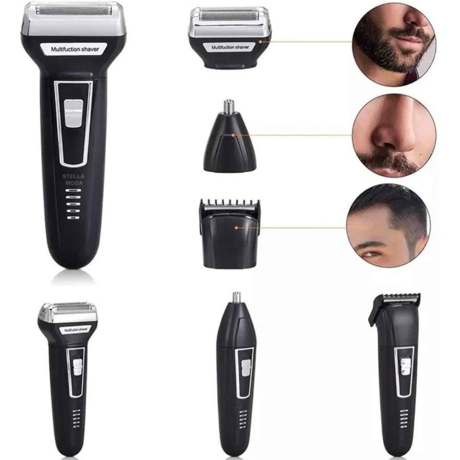 Set of 3 Hair Beard Clipper Shaver Nose Hair Removal Shaving Machine Set of 3 Hair Beard Clipper Shaver Nose Hair Removal Shaving Machine