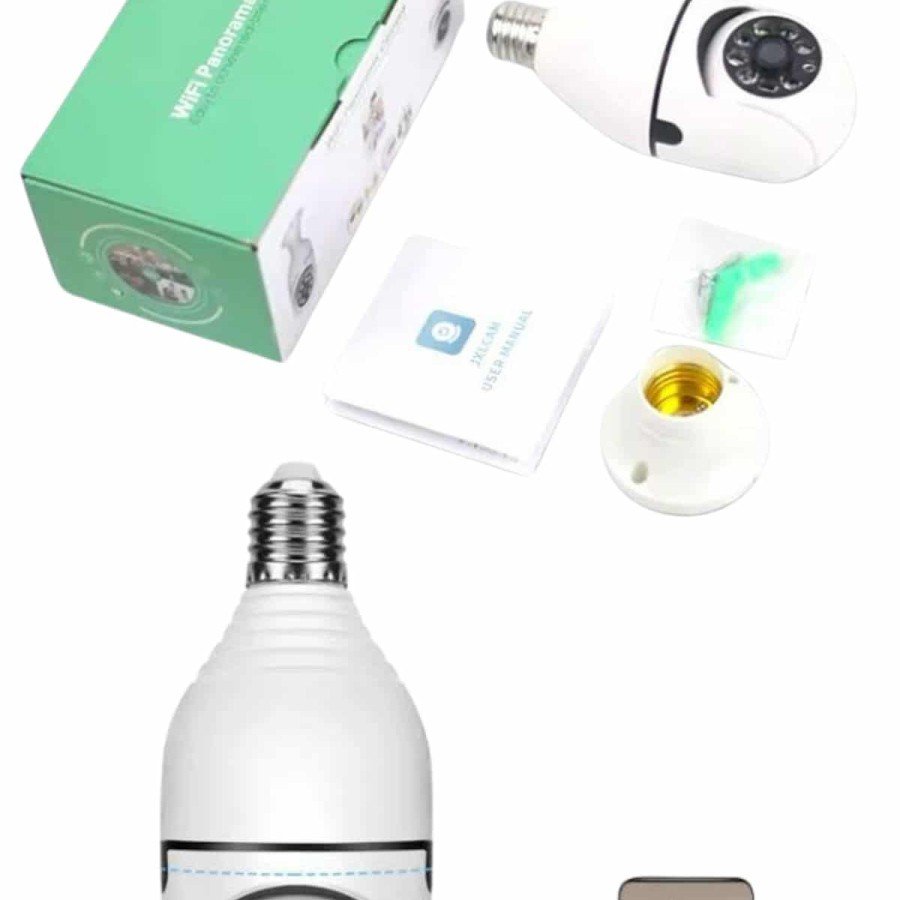 Security Camera Wi-Fi Enabled 360 Degree Full HD 1080p Bulb Camera Security Camera Wi-Fi Enabled 360 Degree Full HD 1080p Bulb Camera