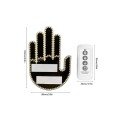 Hand Middle Finger LED Controlled In-Car Reflector Rear Window Hand Icon