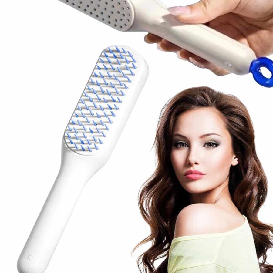 Self-Cleaning Hygienic Hair Brush Anti-Static Technology