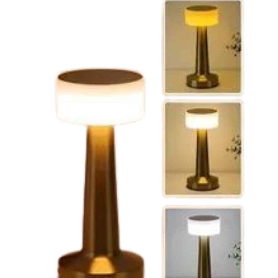 Wireless Colorful Table and Night Light Gold Color Touch Led Lamp