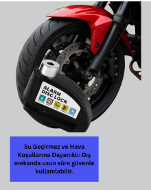 110 dB Alarm Disc Lock Motorcycle Scooter Bicycle Security