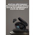 Headphones Digital Display Bluetooth Connected Wireless In-Ear Microphone Touch Control