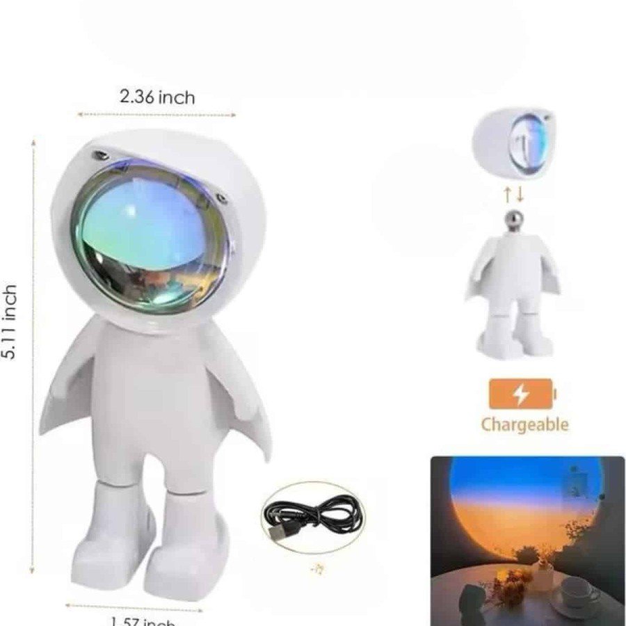 Sunset Lamp Light Background Projector Cute Astronaut Energy Saving Sunset Lamp Light Background Projector Cute Astronaut Energy Saving