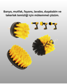 Drill Bit Brush Set Carpet Tile Floor Cleaning