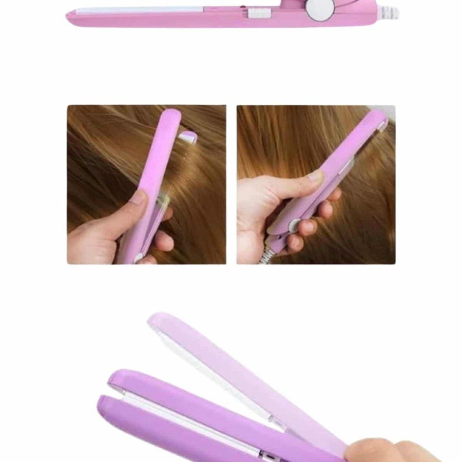 Hair Straightener Smooth Shine Travel Type Portable Ceramic Coating