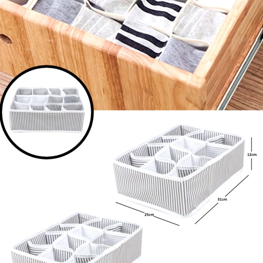 12 Compartments Practical Drawer Organizer Organizer (Underwear Tie Socks Organizer)