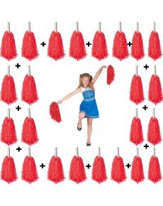12 Pairs (24 Pieces) Red Color 23 April 19 May 29 October School Performance Pompoms 12 Pairs (24 Pieces) Red Color 23 April 19 May 29 October School Performance Pompoms