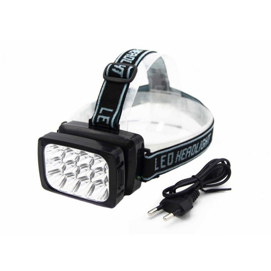 12 LED Powerful Rechargeable Head Lamp Watton -064
