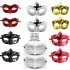 Set of 12 Colorful Party Masks – Black, Gold, Silver, Red, White, Matte Red