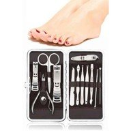 12 Pieces Hand Foot Cleaning Pliers Dirt Removal Apparatus Eyebrow Tweezers