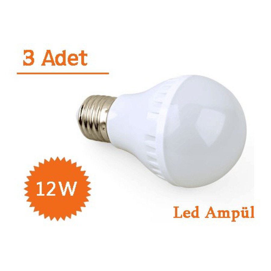 12W Energy Saving LED Bulb (3 Pieces)