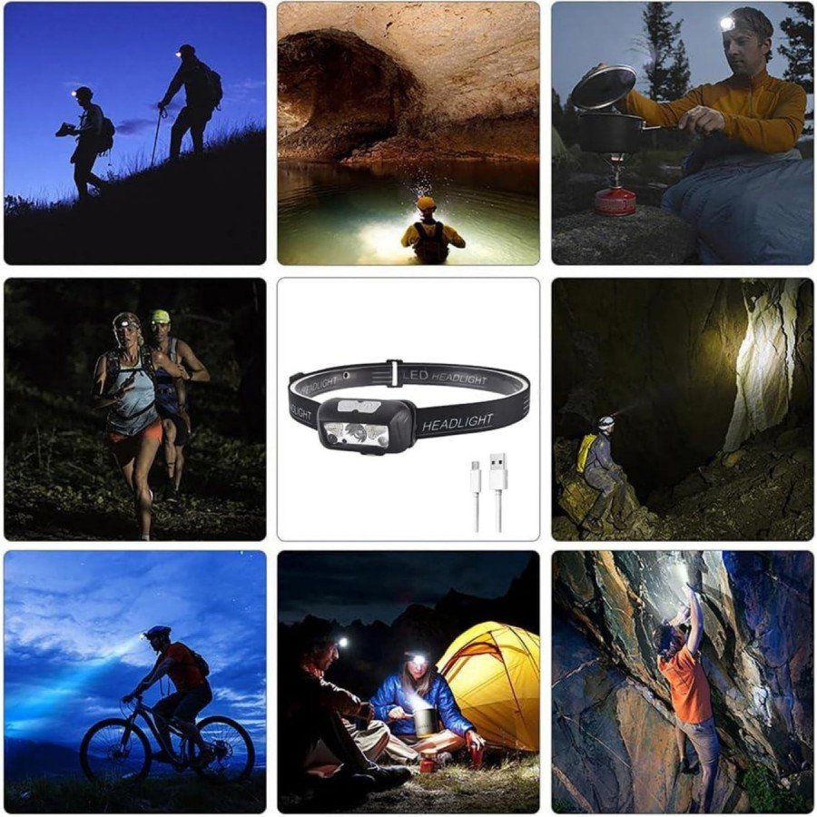 Adjustable Head Lamp Type-C Rechargeable Compact Camping Lamp