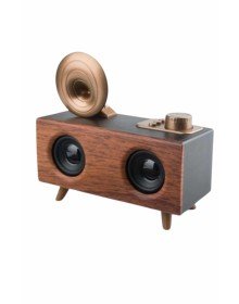 Bluetooth Nostalgia Speaker Radio Gramophone Wooden Color Vintage