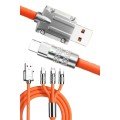 120W 3 in 1 Compatible Silicone Charging Cable Fast Charging Cable