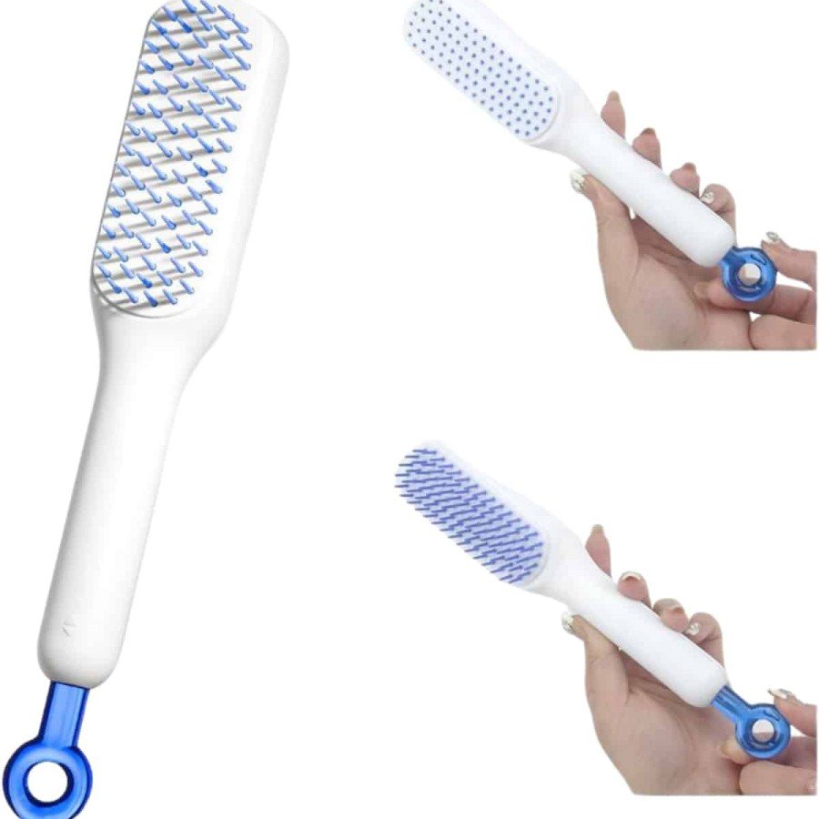 Self-Cleaning Hygienic Hair Brush Anti-Static Technology