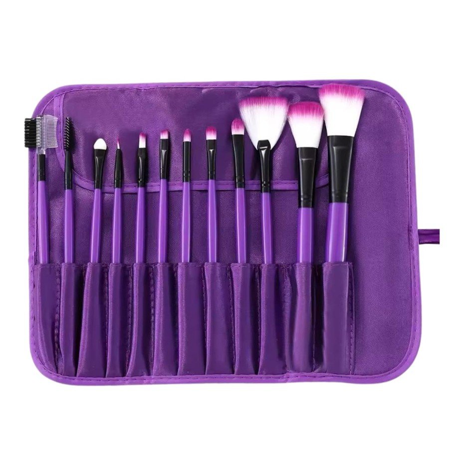 12 Piece Makeup Brush Set Professional Foundation Blush Eyeshadow Contour Brush