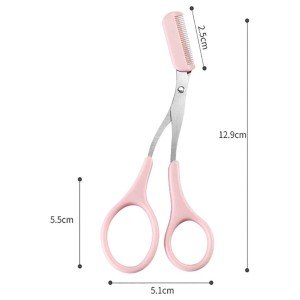 Curved Eyebrow Eyelash Trimmer Mustache Removal Eyebrow Scissors with Comb Face Care Set Scissors Curved Eyebrow Eyelash Trimmer Mustache Removal Eyebrow Scissors with Comb Face Care Set Scissors