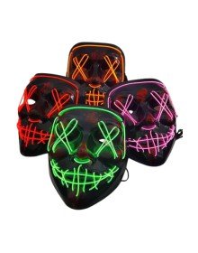 Neon Mask with Led Light Halloween Mask Scary Horror Mask