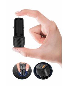 Fast Car Charger 38W Dual Input Fast Charging Car Cigarette Lighter Type-C