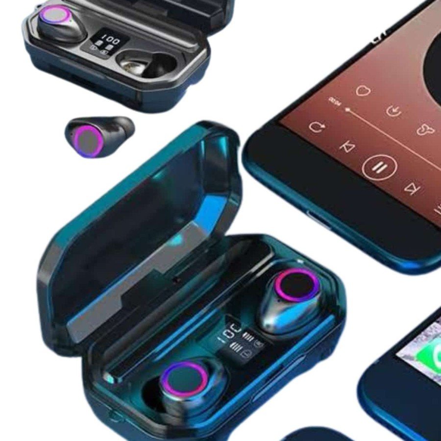 New Generation Bluetooth Headset Long Battery Life With Flashlight Digital Charging Indicator