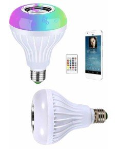 Remote Controlled RGB Led Light Bluetooth Speaker Sound Lamp Colorful Bulb