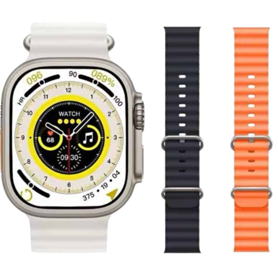 Android and iOS Compatible Smart Watch with 3 Bands that Can Track Sleep and Health
