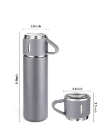 Thermos Set Stainless Steel 3 Glass Vacuum Thermos Set 500 Ml Heat Protection Up to 12 Hours
