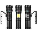 15,000 LUMENS TG+COB LED RECHARGEABLE FLASHLIGHT WATTON WT-703