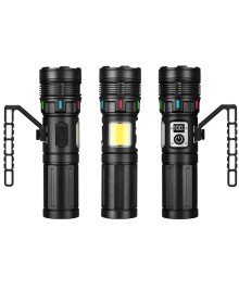 15,000 LUMENS TG+COB LED RECHARGEABLE FLASHLIGHT WATTON WT-703