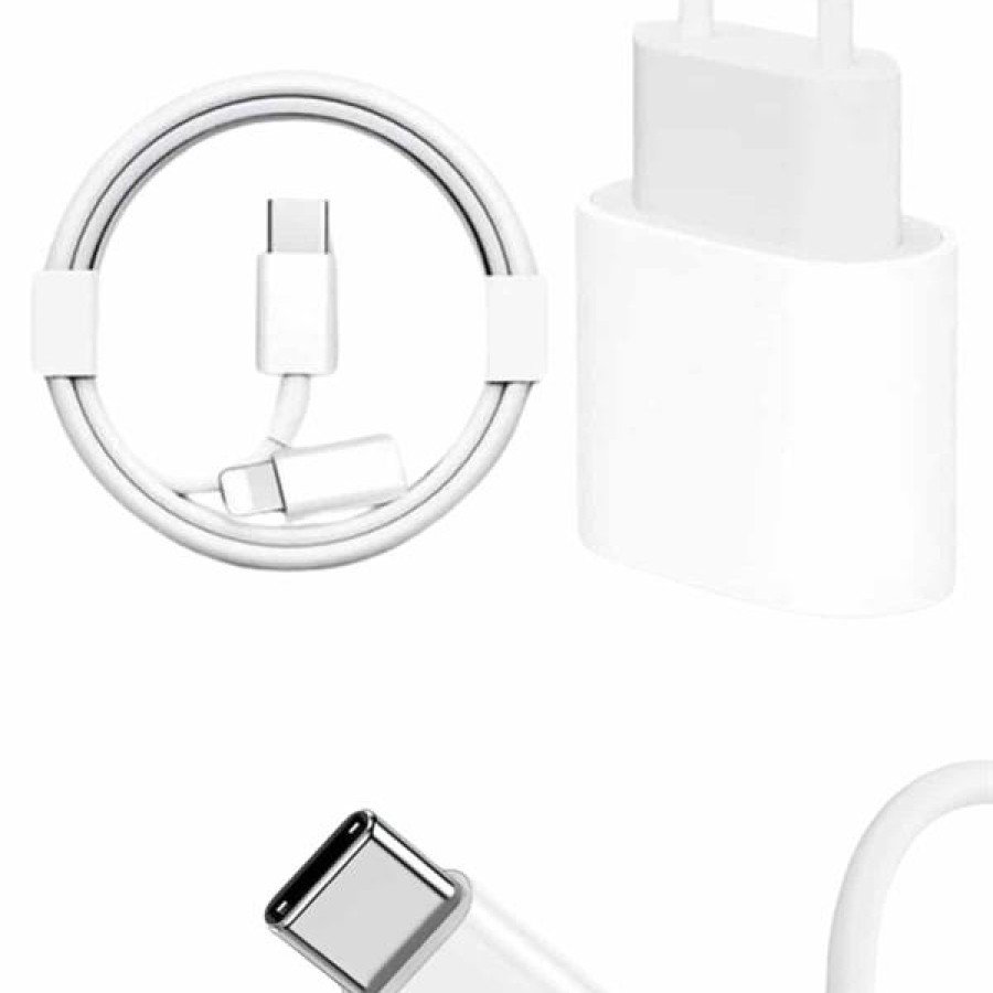 15/Pro/Pro Max 25W iOS Compatible Fast Charger White with Adapter