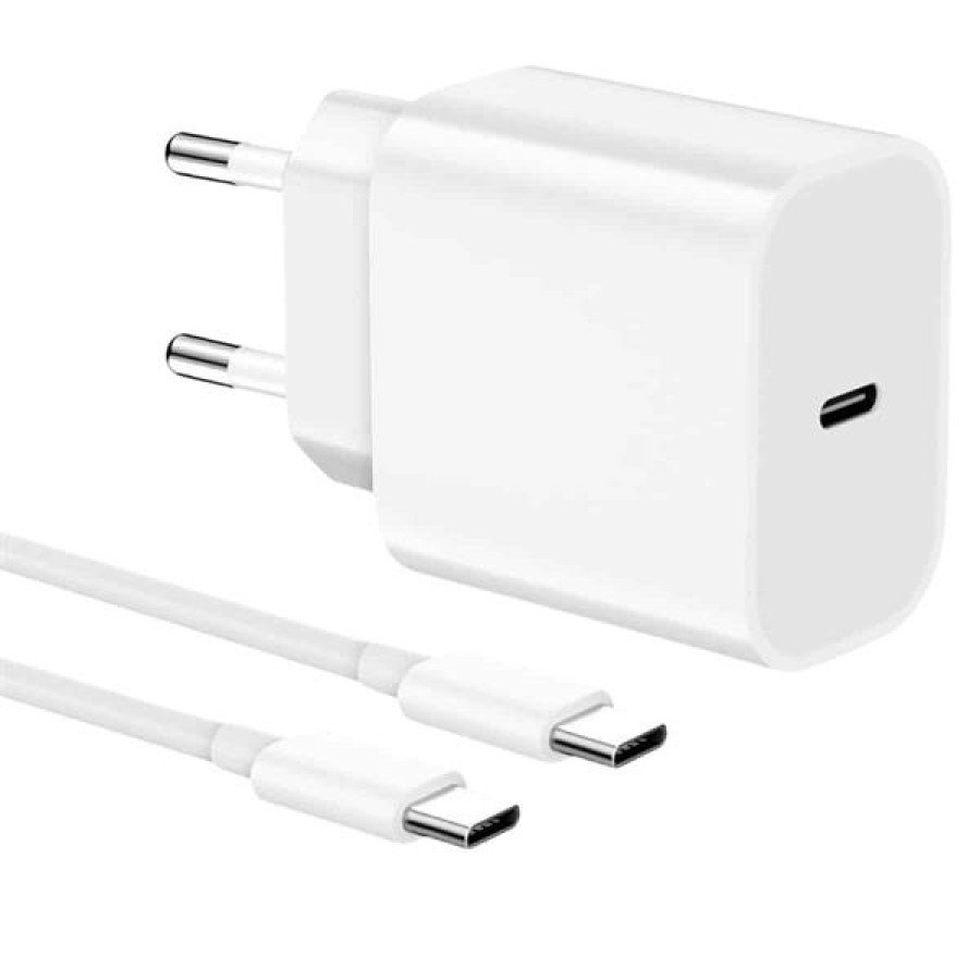15/Pro/Pro Max 25W iOS Compatible Fast Charger White with Adapter