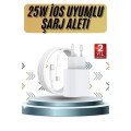 15/Pro/Pro Max 25W iOS Compatible Fast Charger White with Adapter