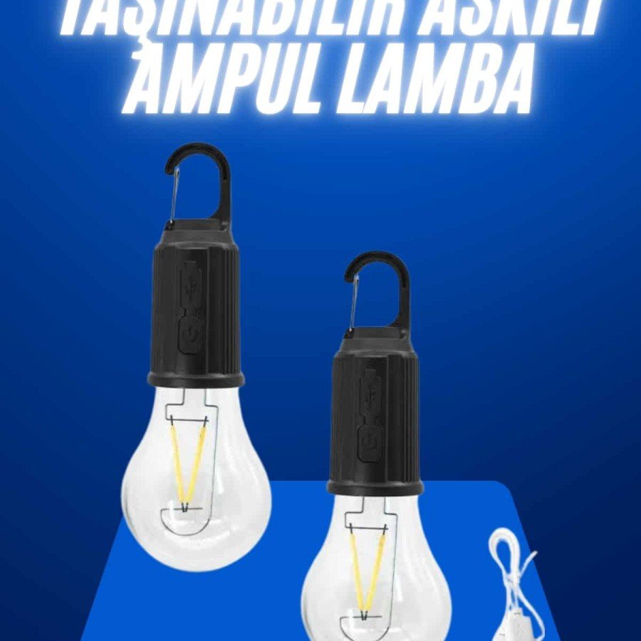 Hanging Unbreakable LED Light Camping Garden Lamp Portable LED Bulb Rechargeable